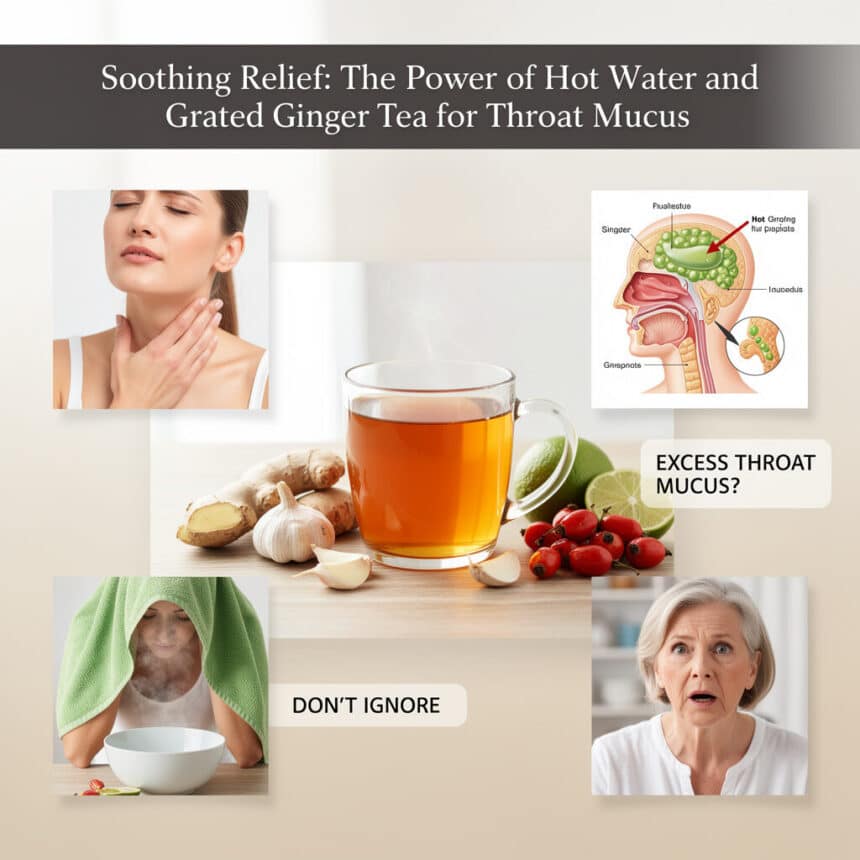 Soothing Relief: The Power of Hot Water and Grated Ginger Tea for Throat Mucus